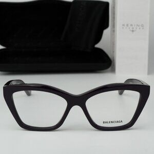 BRAND NEW Balenciaga BB0342O 003 Violet Cat Eye Women Eyeglasses BB 0342O